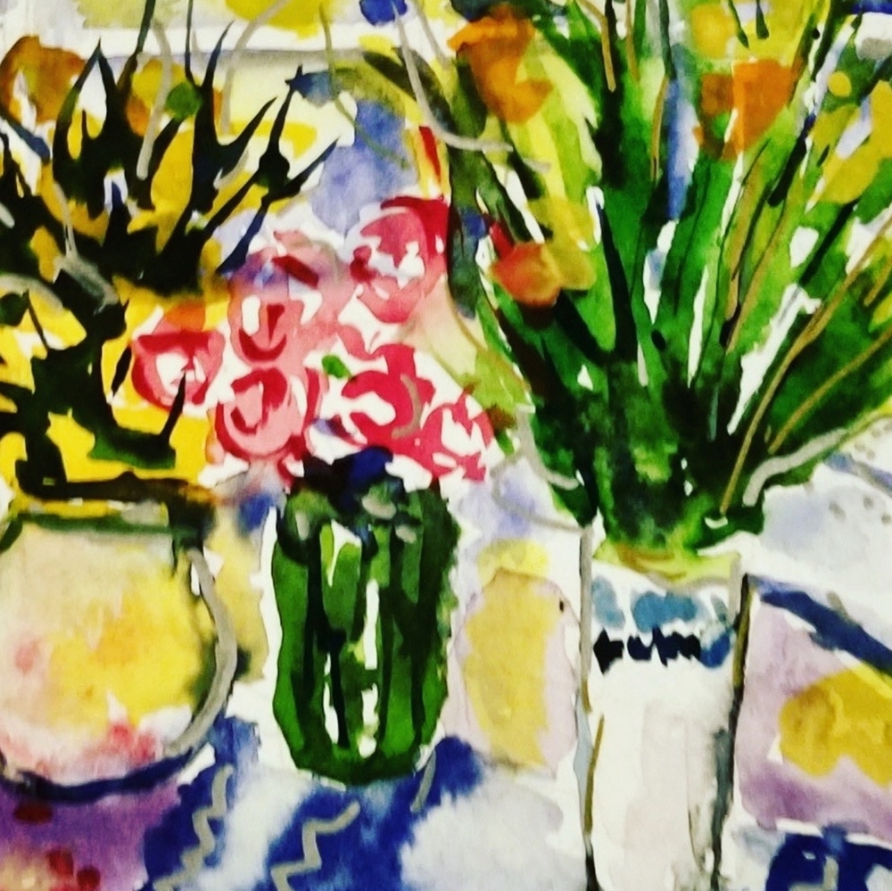 Canvas Wrapped Giclee, Original Watercolor/ "Sunlight Through Window" #2